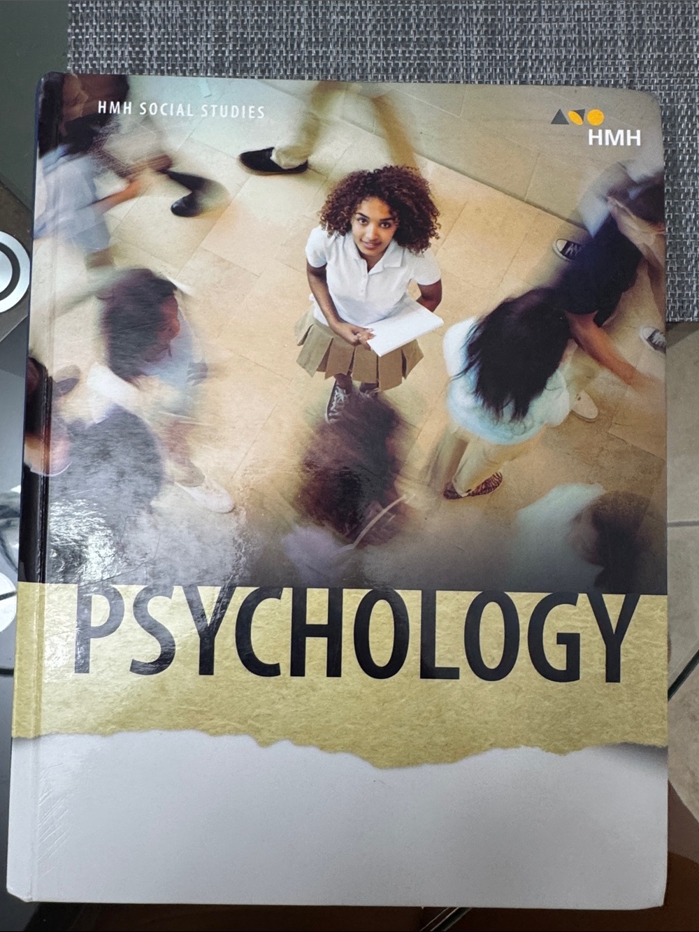 HMH Psychology Hardcover Textbook - Gold & White Cover